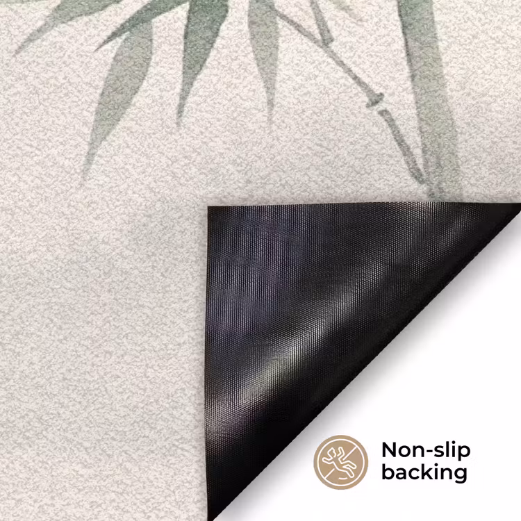 Minimalistisch - Bamboe - Groen Deurmat klein -antislip_EN