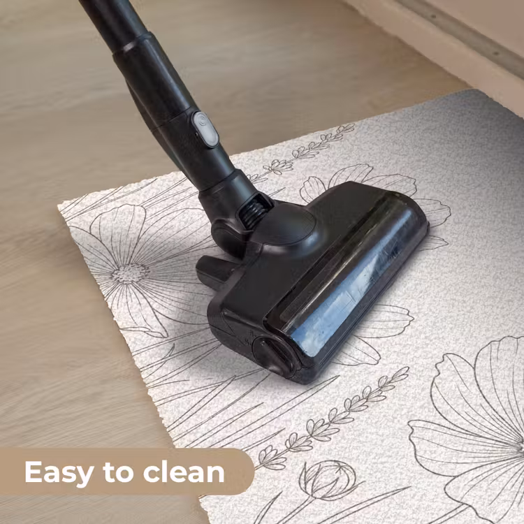 Minimalistisch - Modern - Bloemen - Beige Deurmat klein -reinigen_EN