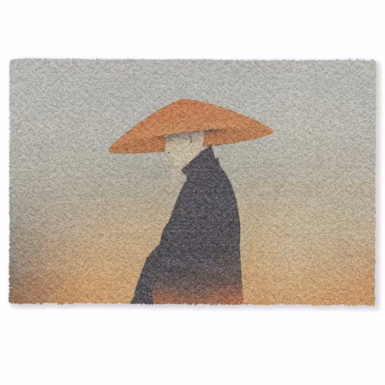 Minimalistisch - Silhouet - Oranje Deurmat klein -zkaufland3d