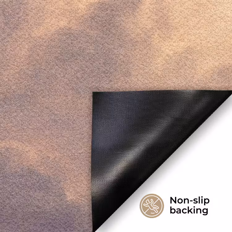 Maan - Wolken - Natuur - Oranje Deurmat klein -antislip_EN