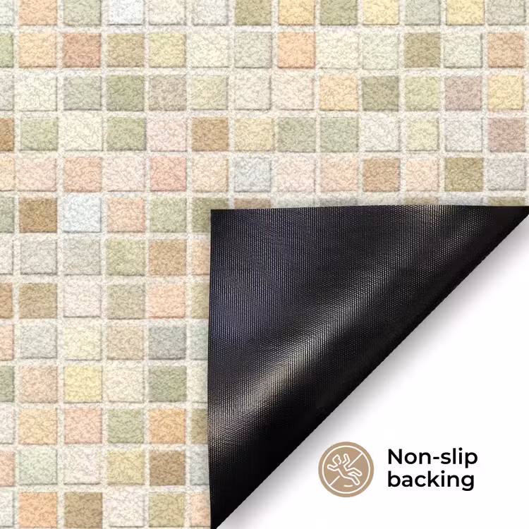 Mozaïek - Patroon - Beige Deurmat klein 898 -antislip_EN