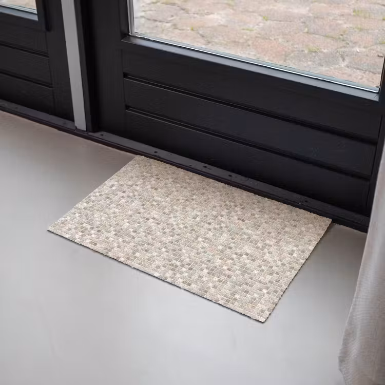 Mozaïek - Patroon- Taupe Deurmat klein 898 -sfeer2