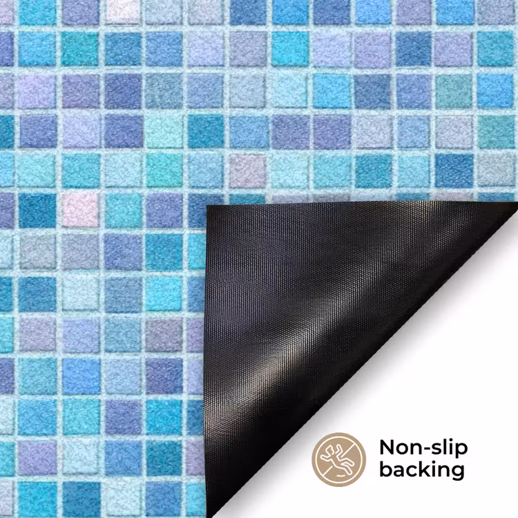 Mozaïek - Patroon - Turquoise Deurmat klein 898 -antislip_EN