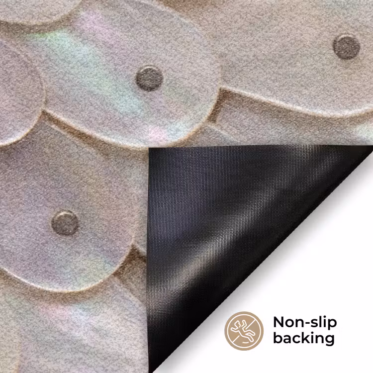 Parelmoer - Patroon - Decoratie - Ambacht - Wit Deurmat klein -antislip_EN