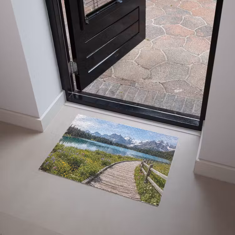 Bergen - Meer - Landschap - Blauw Deurmat klein -sfeer5