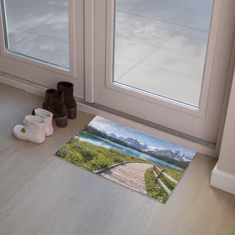 Bergen - Meer - Landschap - Blauw Deurmat klein -sfeer3