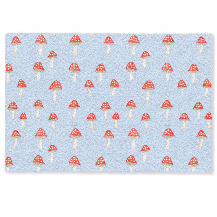 Paddenstoel -Sprookje - Blauw Deurmat klein 898 -zkaufland3d