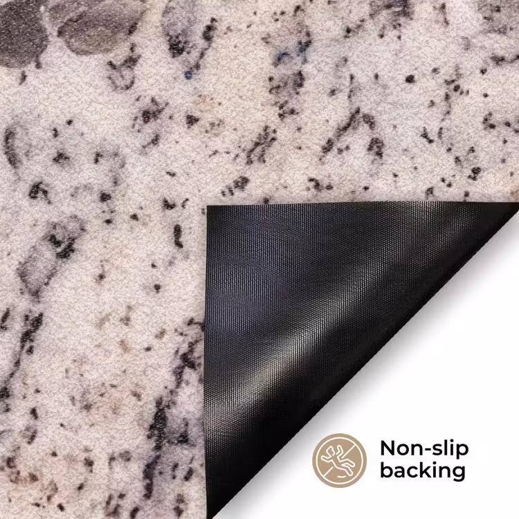 Natuursteen - Patroon - Abstract - Beige - Grijs Deurmat klein -antislip_EN