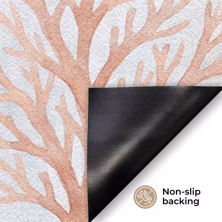 Natuur - Abstract - Aquarel - Organisch - Warm Deurmat klein -antislip_EN