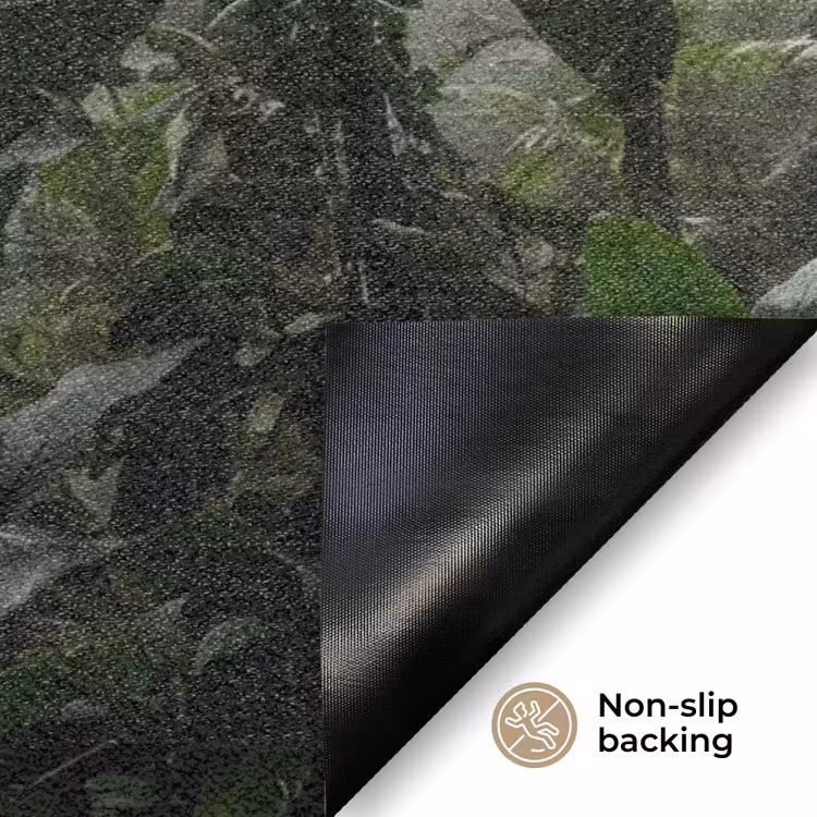 Natuur - Jungle - Mist - Groen - Bladeren Deurmat klein -antislip_EN