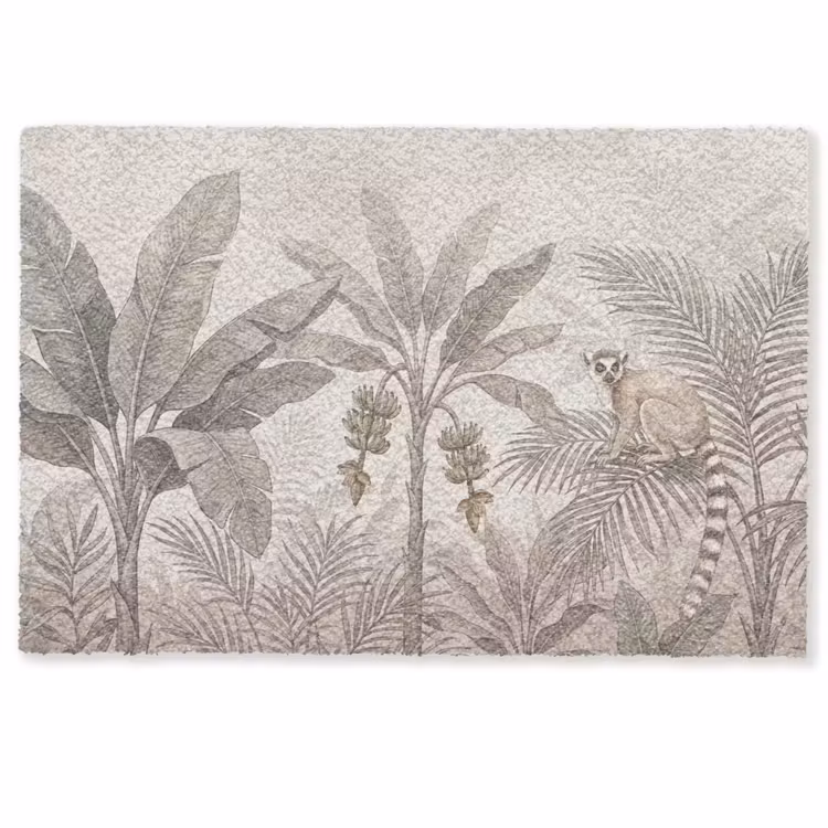 Natuur - Jungle - Ringstaartmaki - Bruin Deurmat klein -zkaufland3d