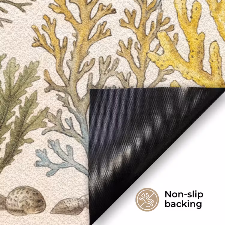 Natuur - Onderwater - Botanisch - Vintage - Kleurrijk Deurmat klein -antislip_EN