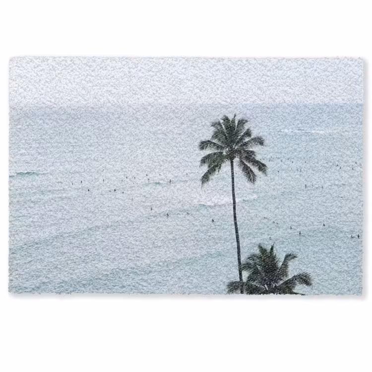 Oceaan - Palmbomen - Surfers Deurmat klein -zkaufland3d