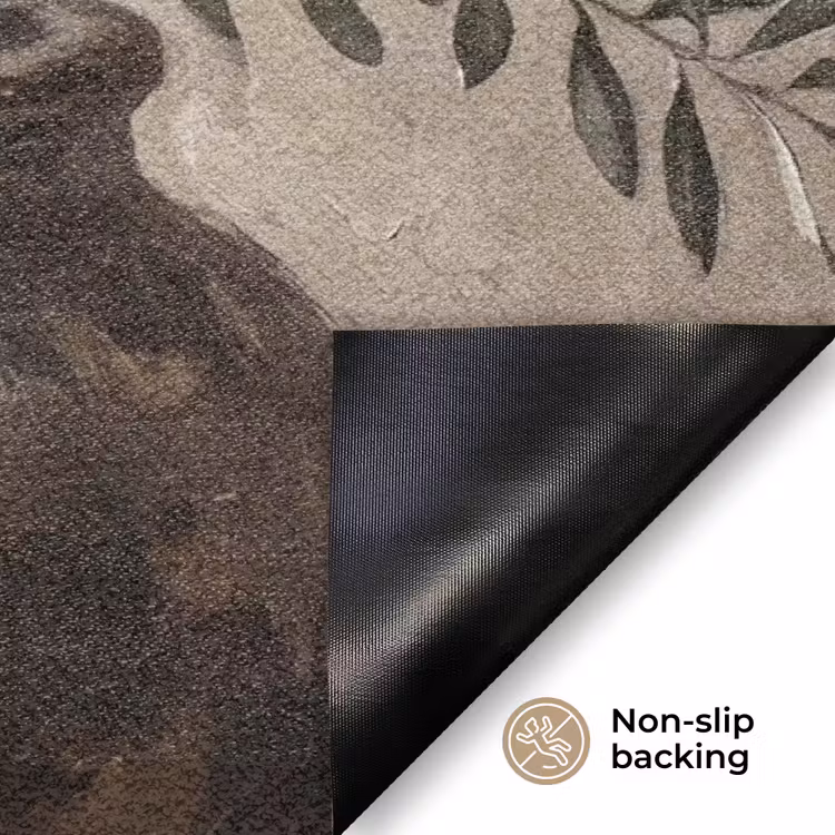 Olijfplant - Aardenpot - Abstract - Beige Deurmat klein -antislip_EN