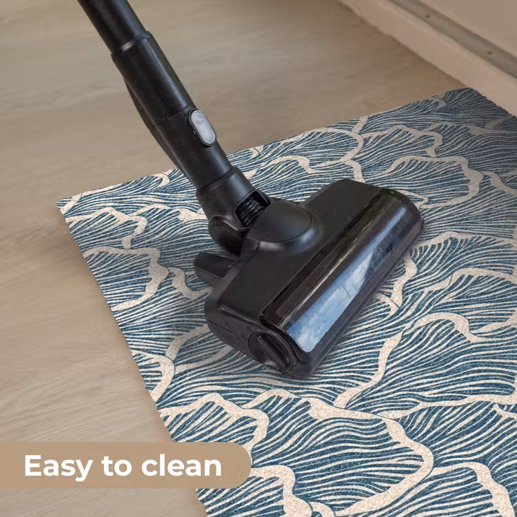 Organisch - Blauw - Crème - Schelpen Deurmat klein 898 -reinigen_EN