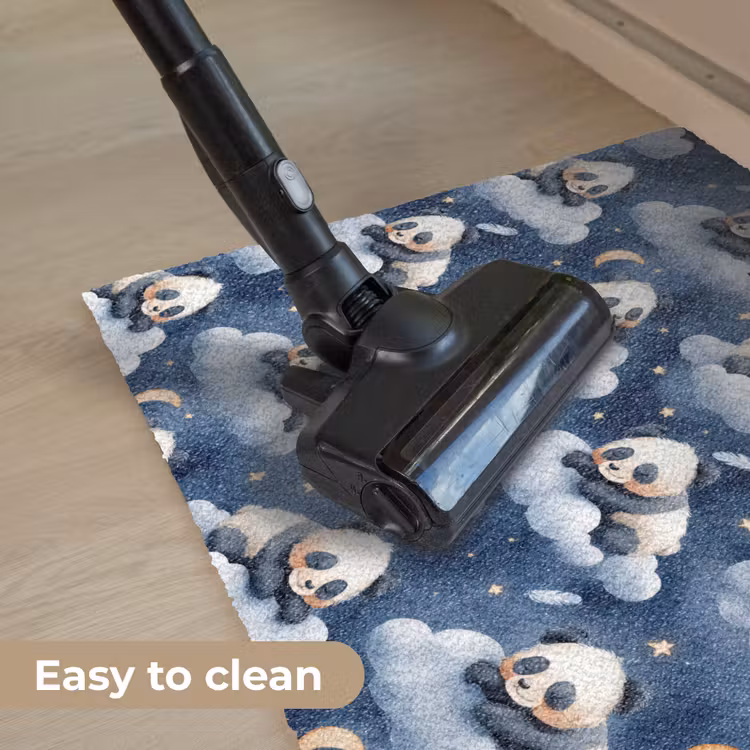 Panda's - Slapen - Blauw Deurmat klein 898 -reinigen_EN