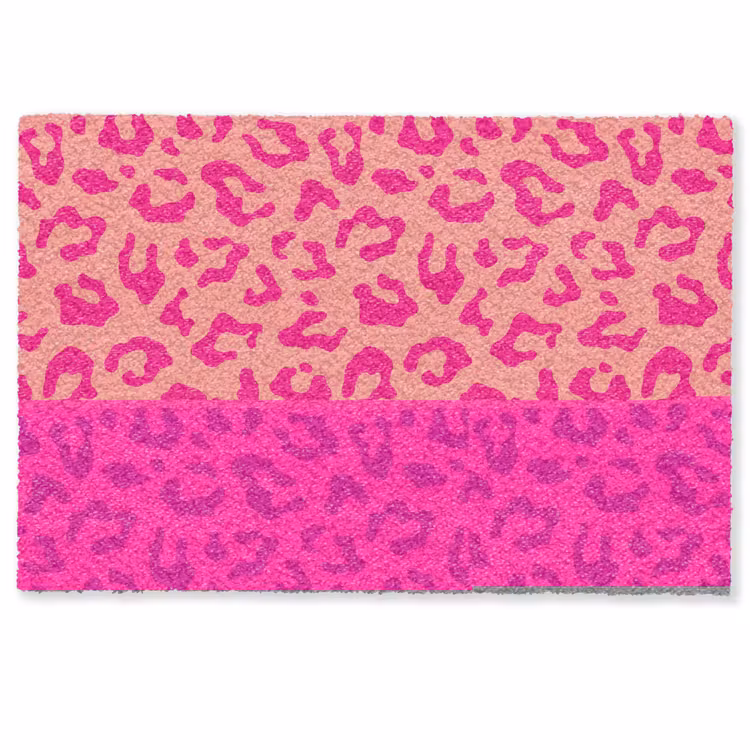 Panterprint - Roze - Dierenprint - Minimalistisch Deurmat klein -zkaufland3d