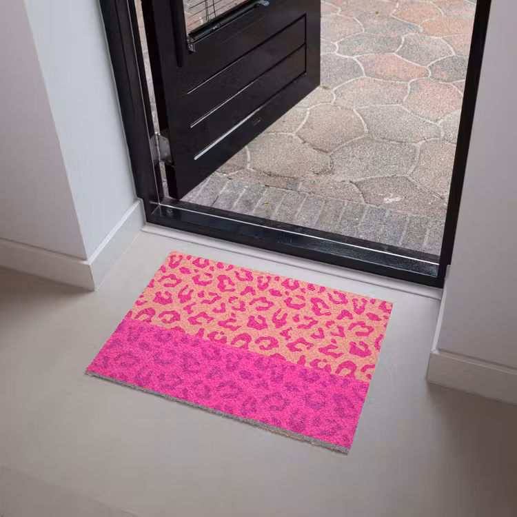 Panterprint - Roze - Dierenprint - Minimalistisch Deurmat klein -sfeer5