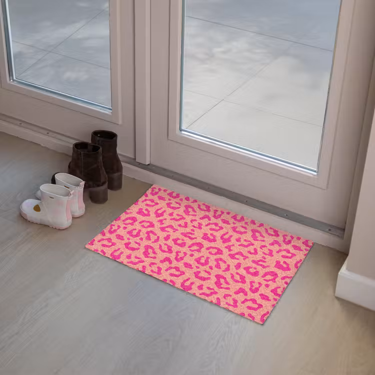 Panterprint - Roze - Dierenprint - Minimalistisch Deurmat klein -sfeer3