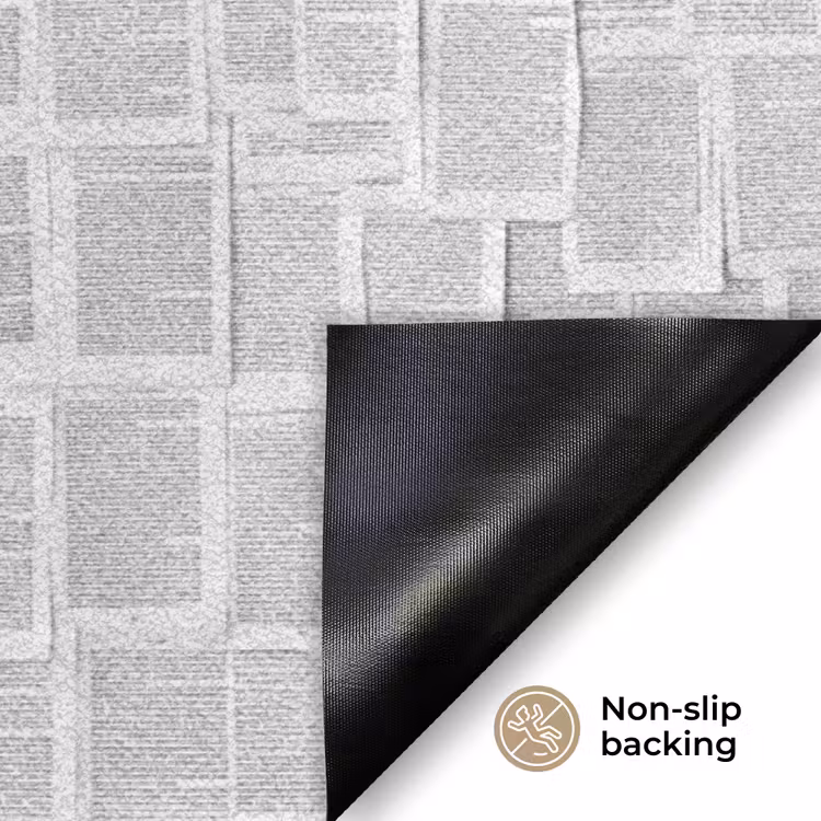 Papier - Overlappend - Textuur - Modern - Wit Deurmat klein -antislip_EN