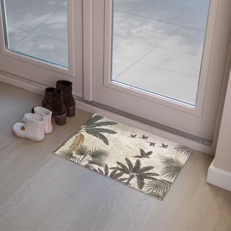 Papagaaien - Jungle - Tropisch - Green Deurmat klein -sfeer3