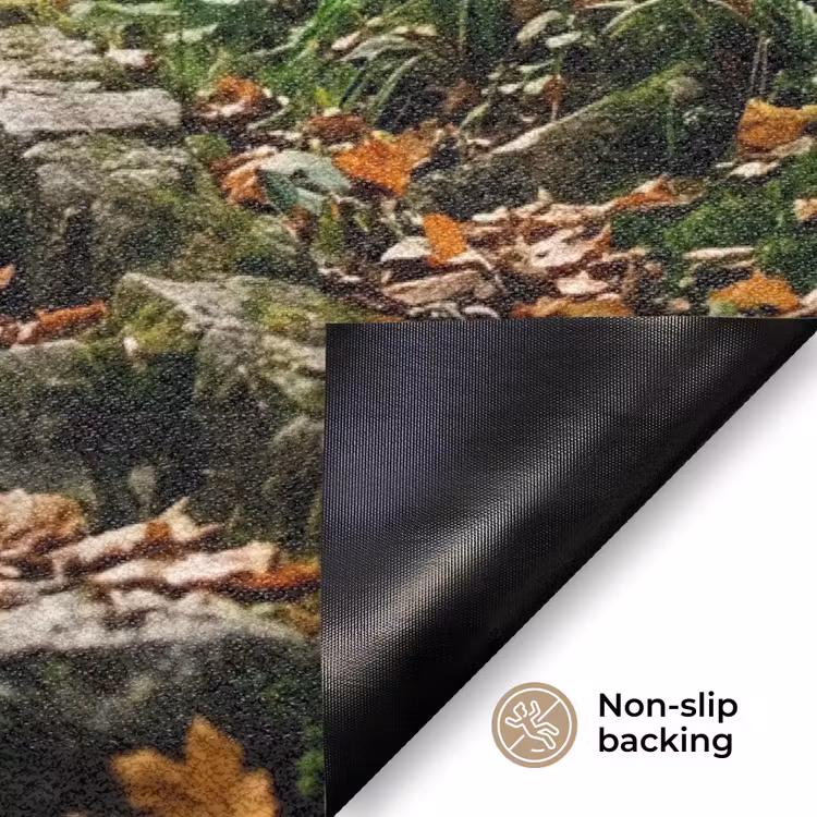 Stenen - Trap - Bos - Natuur Deurmat klein -antislip_EN