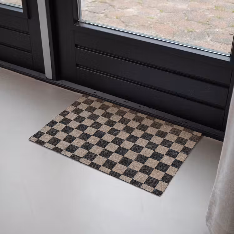 Patroon - Dambord - Marmer Deurmat klein 898 -sfeer2