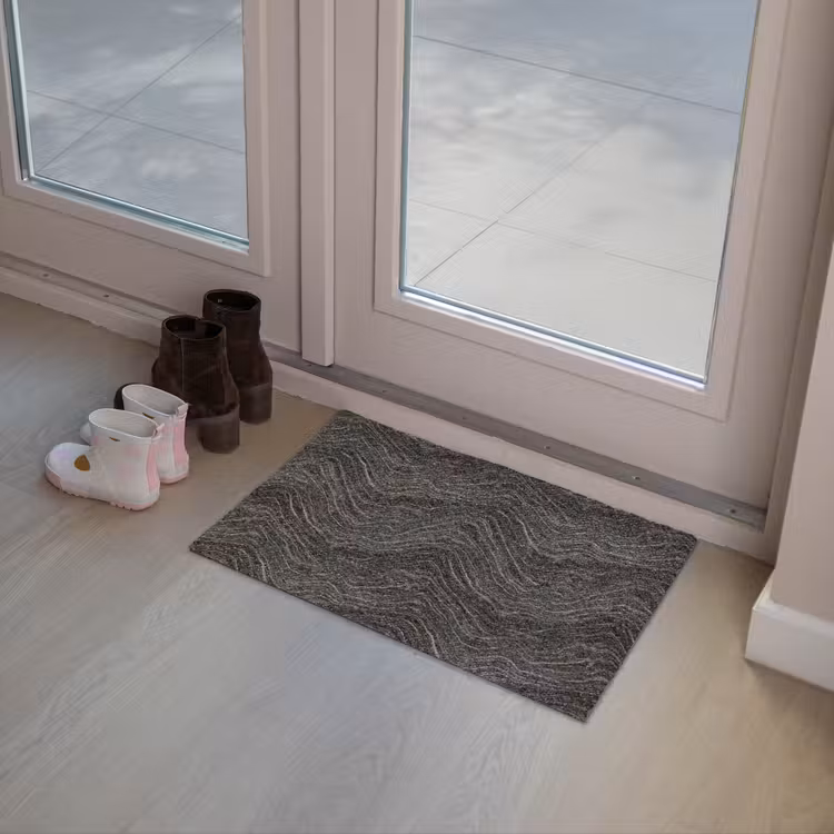 Patroon - Contrast - Antraciet Deurmat klein 898 -sfeer3