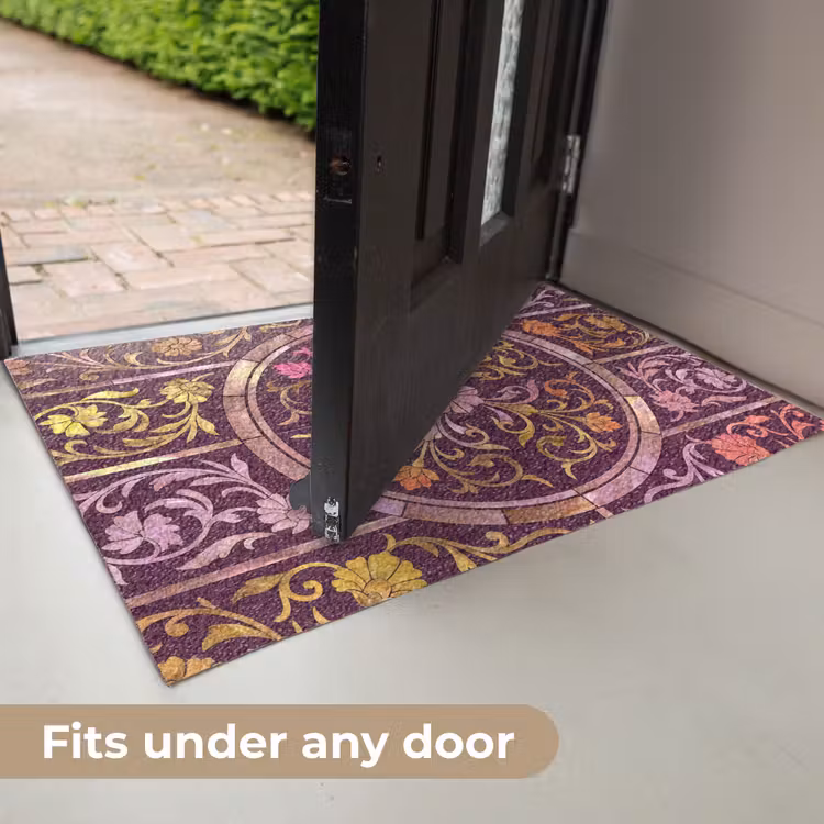 Patroon - Floraal - Oosters - Paars - Goud Deurmat klein -USP_EN