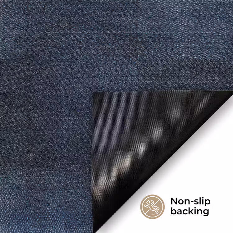 Patroon - Ruit - Marineblauw Deurmat klein 898 -antislip_EN
