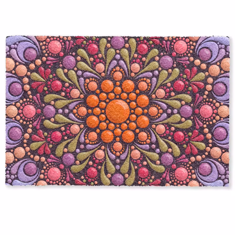 Patroon - Stippen - Abstract - Modern - Kleurrijk Deurmat klein -zkaufland3d