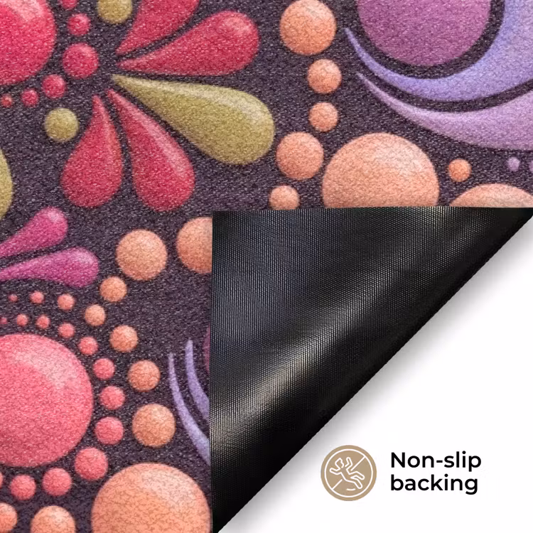 Patroon - Stippen - Abstract - Modern - Kleurrijk Deurmat klein -antislip_EN
