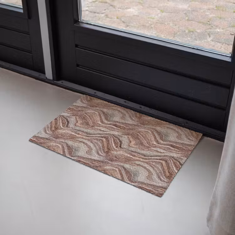 Patroon - Zandsteen - Travertijn Deurmat klein 898 -sfeer2
