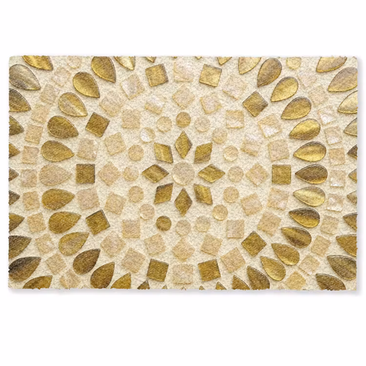 Patroon - Vormen - Mozaïek - Abstract - Goud Deurmat klein -zkaufland3d
