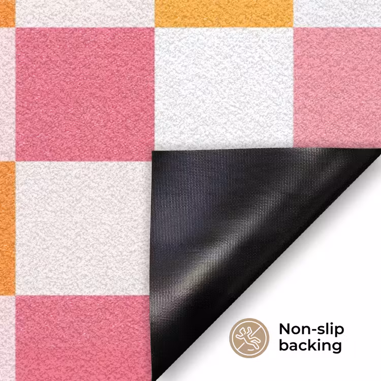 Patroon - Vierkant - Roze Deurmat klein 898 -antislip_EN