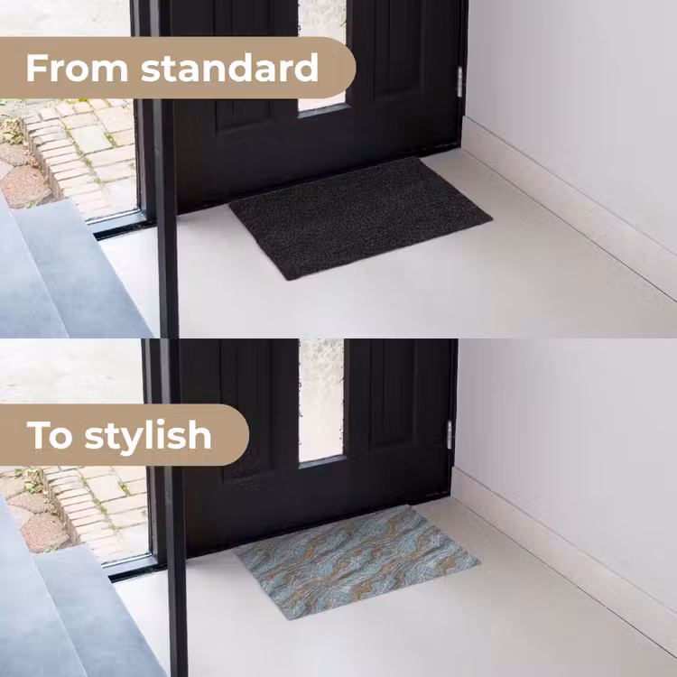 Patroon - Steen - Blauw Deurmat klein 898 -voor-na_EN