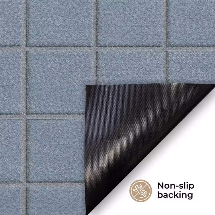 Patroon - Tegel - Blauwgrijs Deurmat klein 898 -antislip_EN