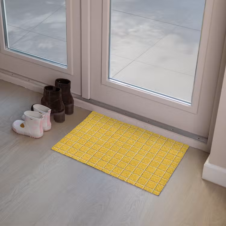 Patroon - Tegel - Okergeel Deurmat klein 898 -sfeer3