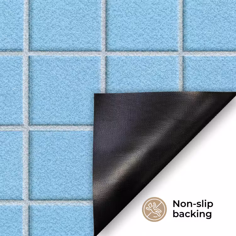 Patroon - Tegel - Pastel - Blauw Deurmat klein 898 -antislip_EN
