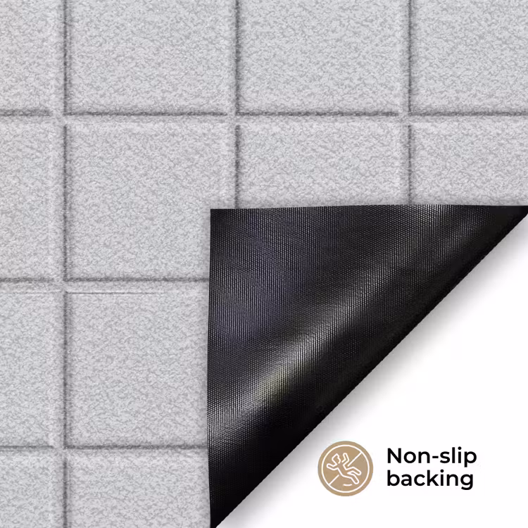 Patroon - Tegels - Licht - Grijs Deurmat klein 898 -antislip_EN