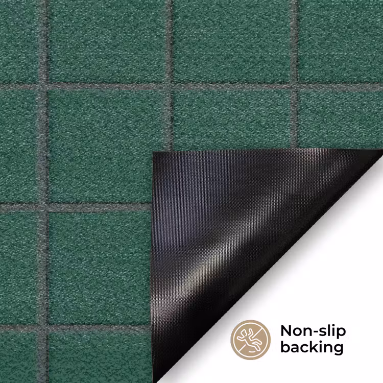 Patroon - Tegels - Dennen - Groen Deurmat klein 898 -antislip_EN