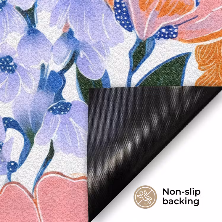 Patroon - Aquarel - Kleurrijk Deurmat klein 898 -antislip_EN