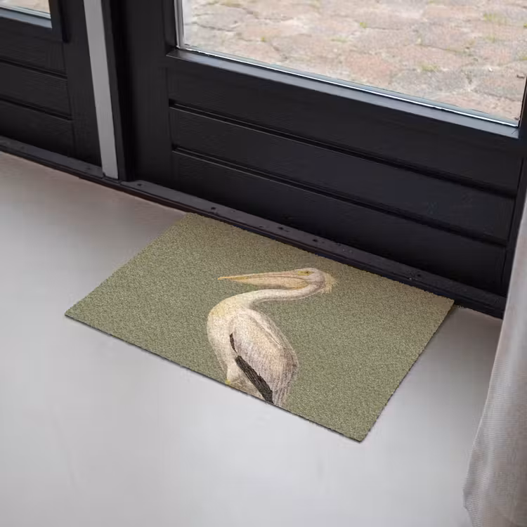 Pelikaan - Wit - Vogel - Klassiek - Natuur Deurmat klein -sfeer2