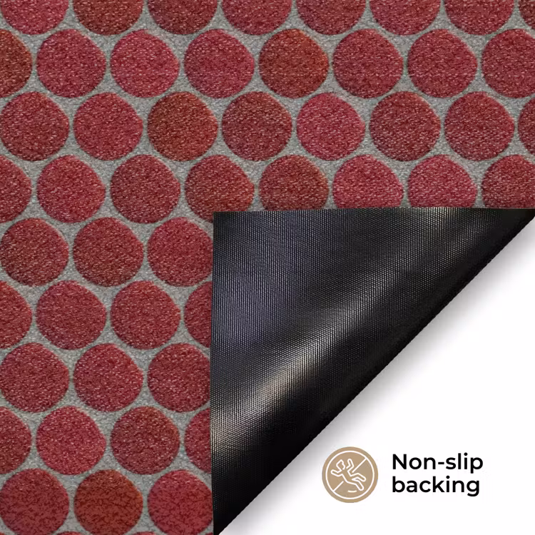 Penny - Mozaïek - Rond - Rood Deurmat klein 898 -antislip_EN