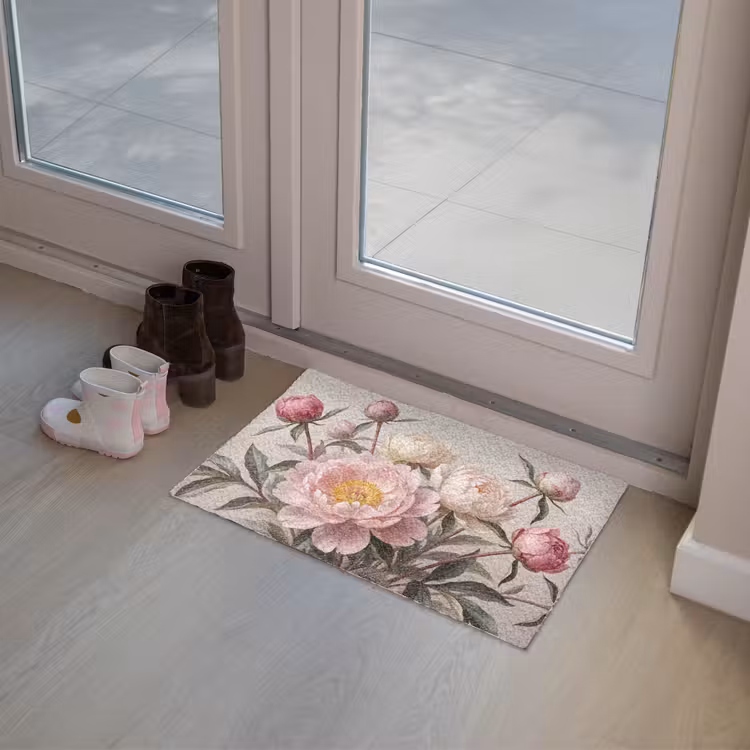 Pioenrozen - Boeket - Roze Deurmat klein -sfeer3