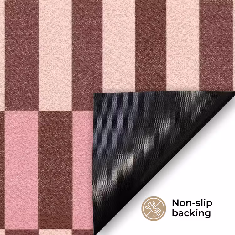 Roze - Rood - Blokjes Deurmat klein 898 -antislip_EN