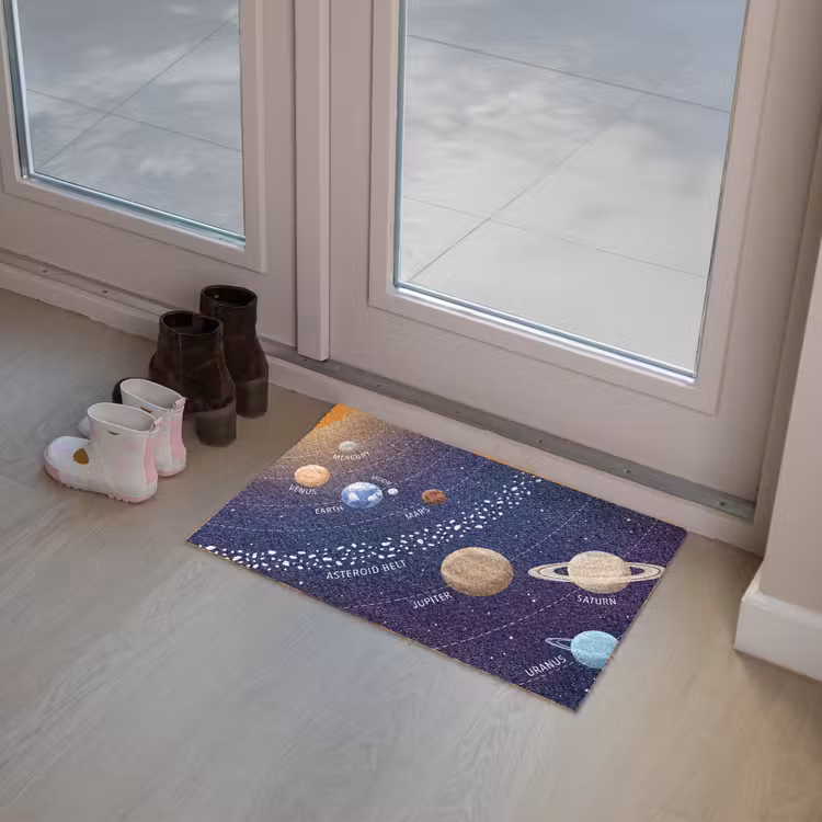 Planetenstelsel - Ruimte - Illustratie Deurmat klein -sfeer3