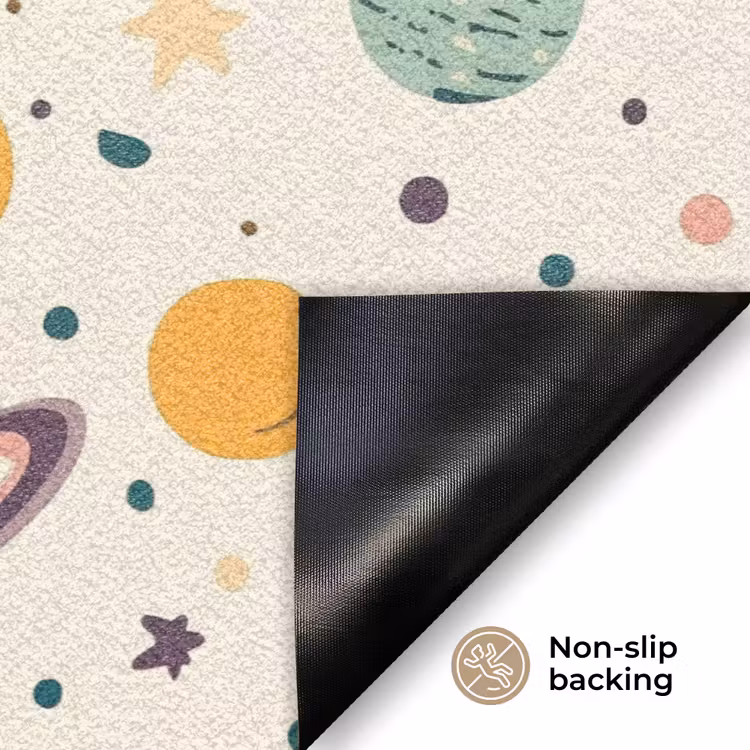 Planeten - Retro - Kleurrijk Deurmat klein 898 -antislip_EN
