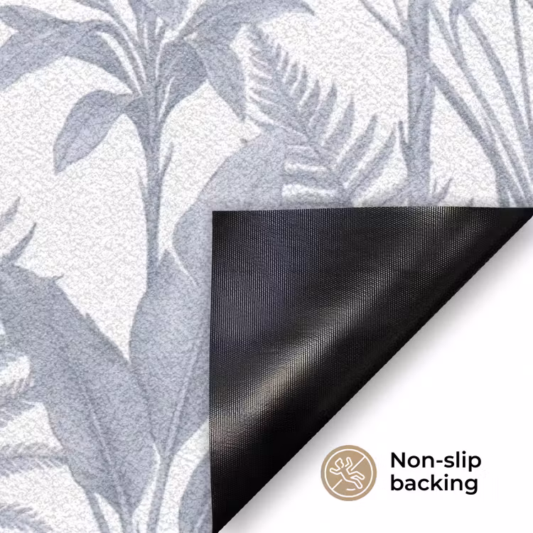 Planten - Bladeren - Natuur - Grijs Deurmat klein -antislip_EN