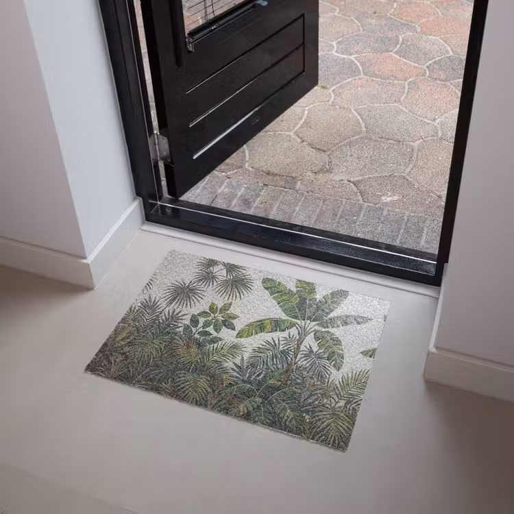 Planten - Tropisch - Mozaïek - Groen - Natuur Deurmat klein -sfeer5